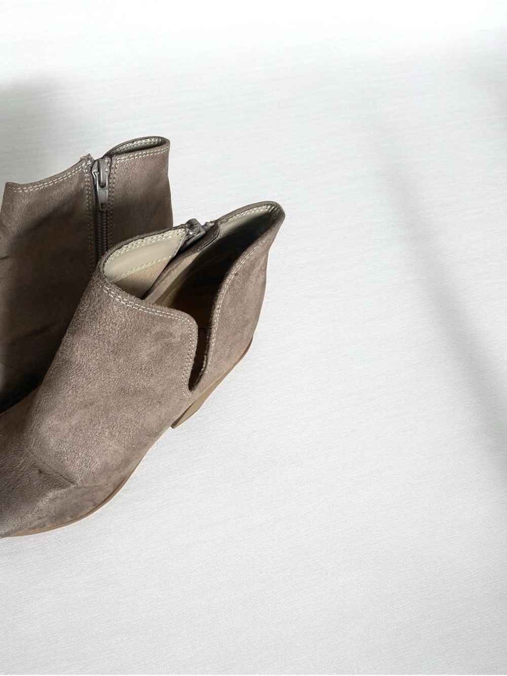 George Taupe Suede Ankle Booties